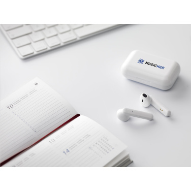Logo trade promotional products image of: Sensi TWS Wireless Earbuds in Charging Case