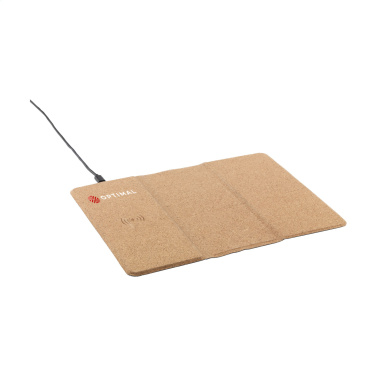 Logotrade promotional item image of: Cork Wireless Charging Mousepad