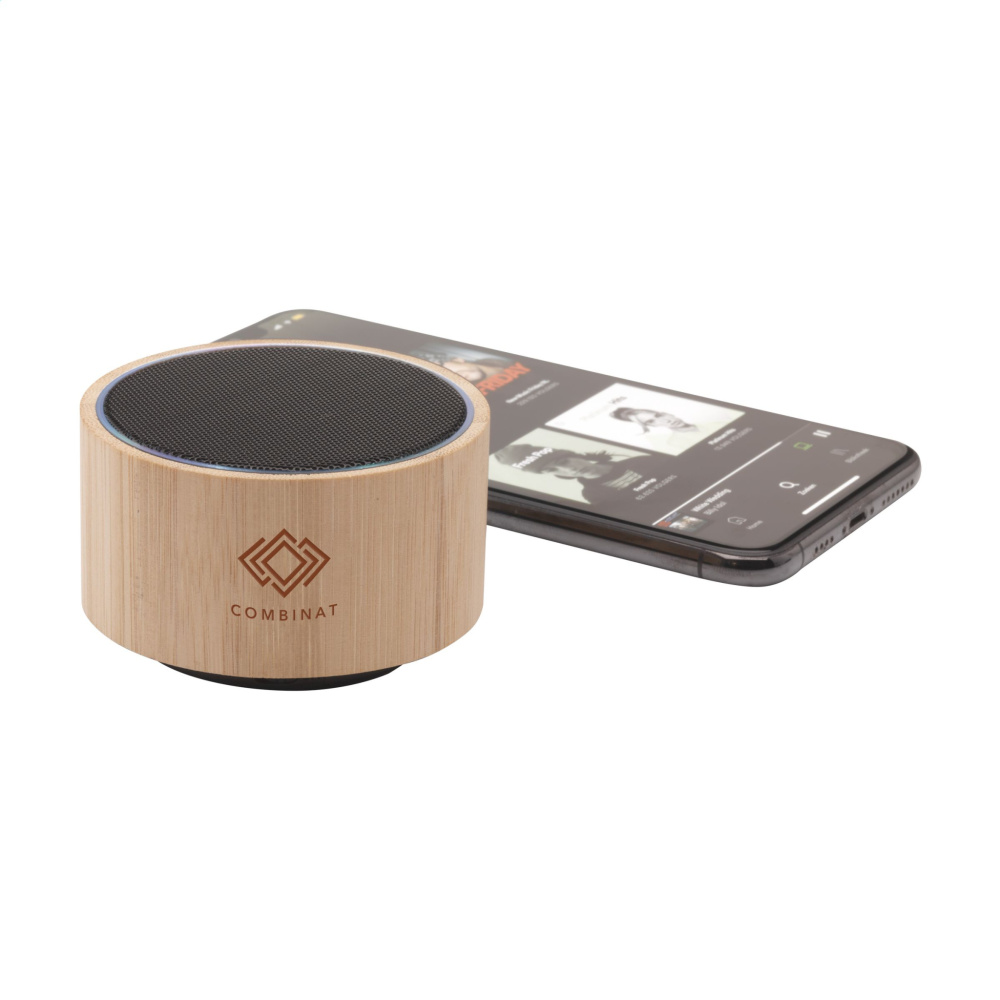 Logo trade promotional giveaways picture of: Wave Bamboo Wireless Speaker