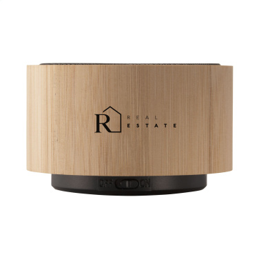 Logo trade promotional merchandise picture of: Wave Bamboo Wireless Speaker