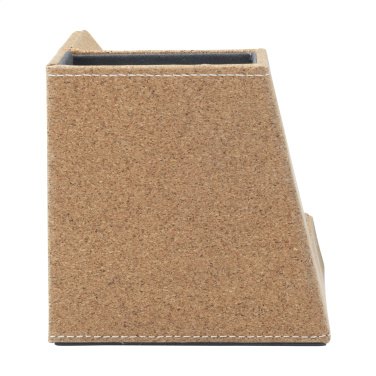 Logo trade promotional giveaways image of: Ecork Pen Holder Wireless Charger