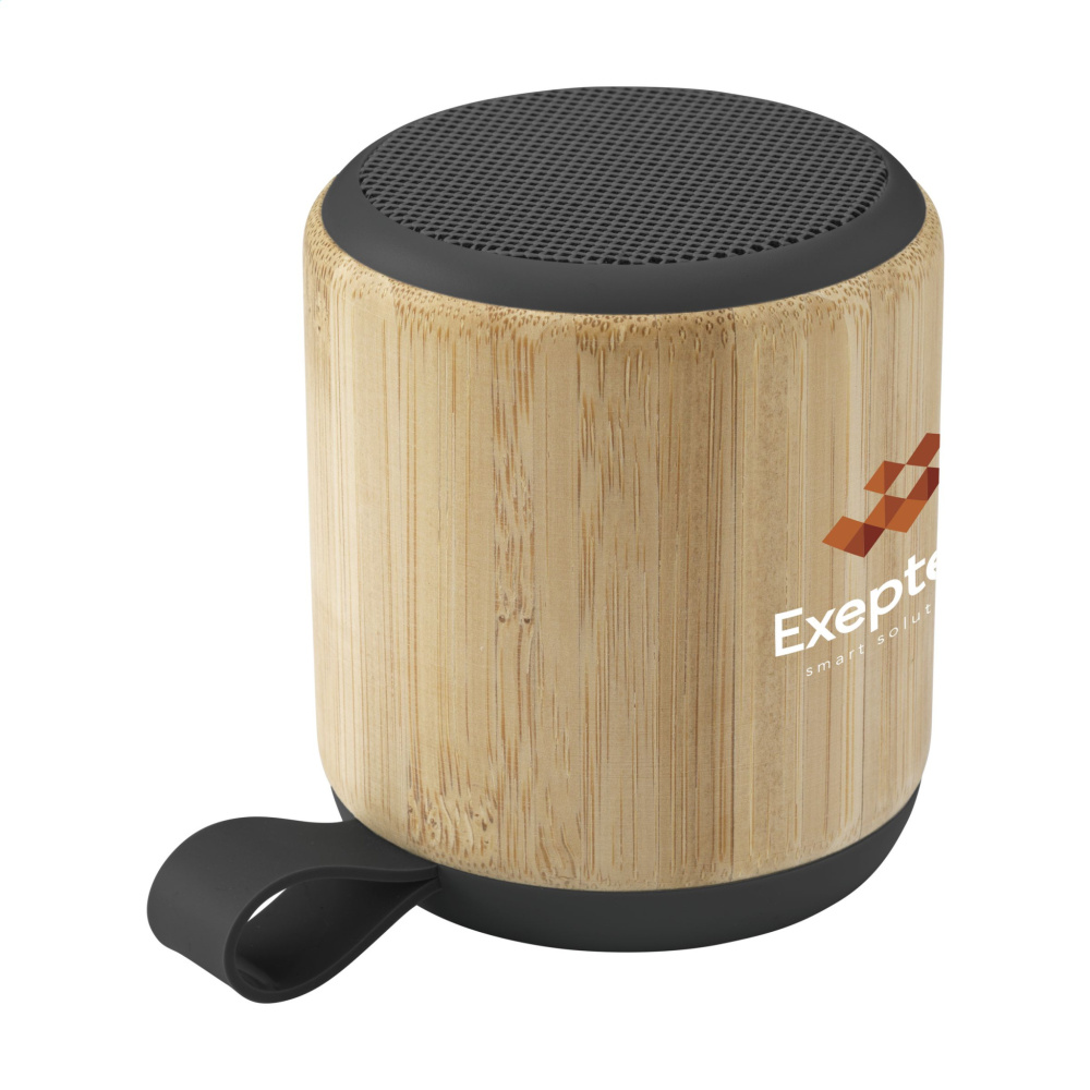 Logo trade corporate gifts image of: Timor Bamboo Wireless Speaker