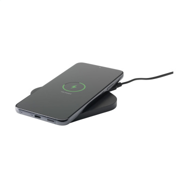 Logo trade corporate gift photo of: Bamboo Wireless Charger 15W