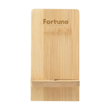 Logo trade promotional gifts picture of: Miyo Bamboo Phone Stand