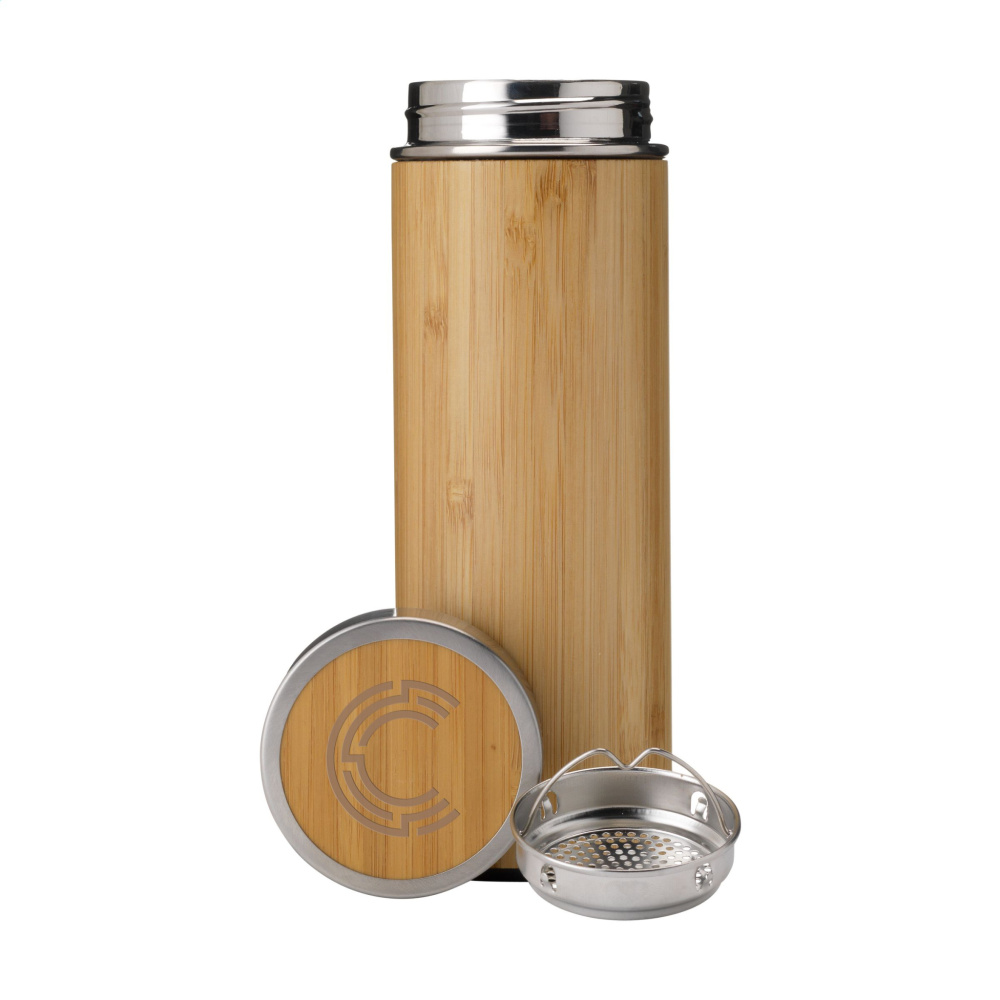 Logotrade corporate gift picture of: Osaka 360 ml bamboo thermo bottle/thermo cup