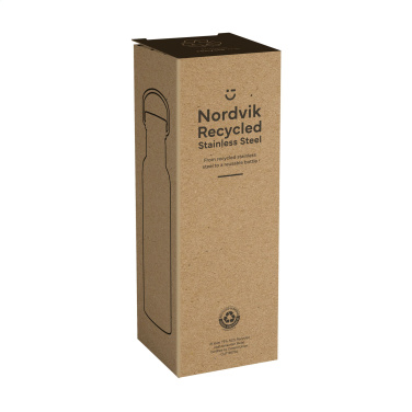 Logo trade promotional merchandise picture of: Nordvik RCS Recycled Steel 500 ml drinking bottle