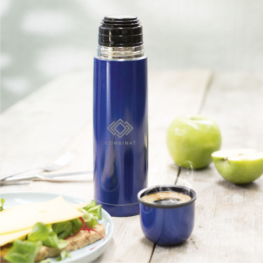 Logo trade business gifts image of: ThermoColour RCS Recycled Steel 500 ml thermo bottle