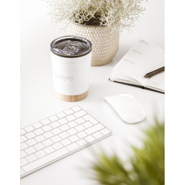 Logo trade promotional product photo of: Kobe Bamboo RCS Recycled Steel 350 ml coffee cup