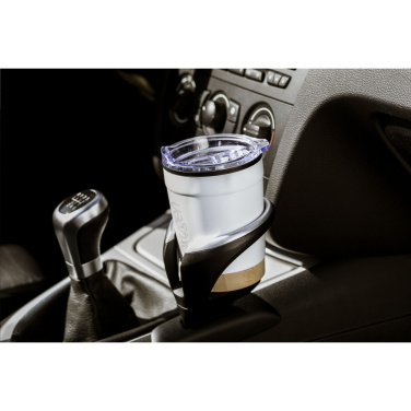 Logo trade business gifts image of: Kobe Bamboo RCS Recycled Steel 350 ml coffee cup