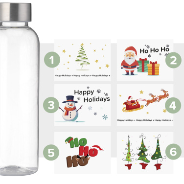 Logotrade advertising product image of: Senga GRS RPET Bottle 500 ml X-Mas
