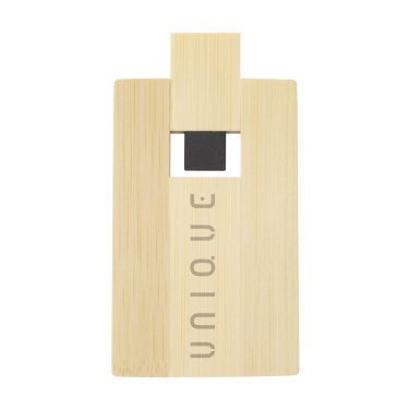 Logotrade promotional merchandise photo of: CreditCard USB Bamboo 16 GB