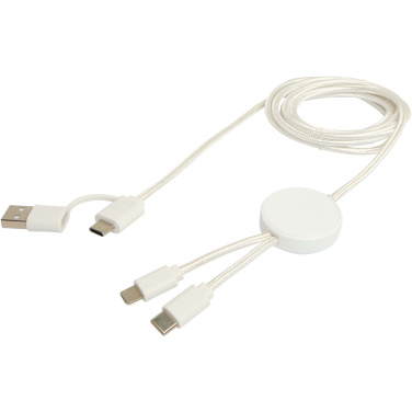 Logotrade promotional merchandise photo of: Citala 5-in-1 recycled plastic 150 cm data sync and 27W fast charge cable
