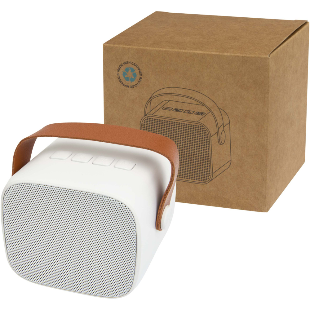 Logo trade promotional merchandise image of: Diya 3W wireless recycled plastic speaker