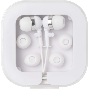 Logo trade promotional merchandise image of: Dofida wired Type-C earbuds with recycled plastic storage box