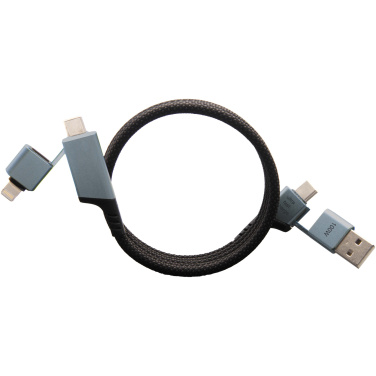Logotrade corporate gift image of: SCX.design C52 100W 4-in-1 rPET magnetic ultra fast charging cable 