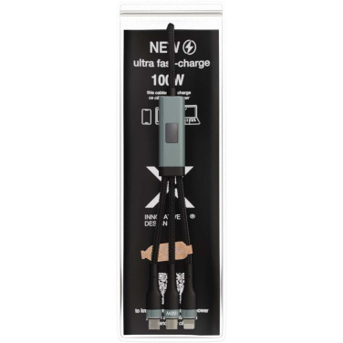 Logo trade promotional giveaway photo of: SCX.design C53 100W 5-in-1 rPET ultra fast charging cable