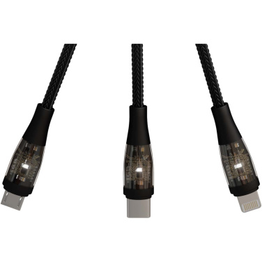 Logotrade promotional merchandise photo of: SCX.design C50 5-in-1 fast charging 100W/5A cable with digital display