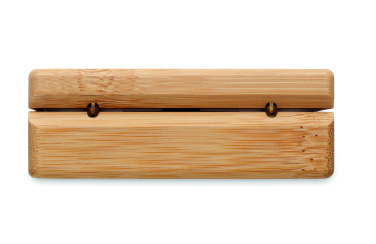 Logo trade promotional merchandise photo of: TWS earbuds in bamboo case