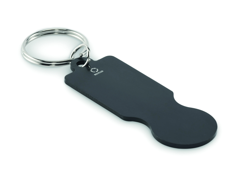 Logotrade promotional giveaway picture of: Key ring with trolley token