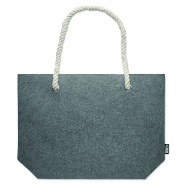 Logo trade business gifts image of: RPET felt beach bag