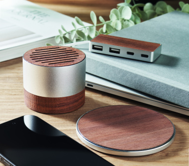 Logo trade business gifts image of: Recycled aluminium speaker