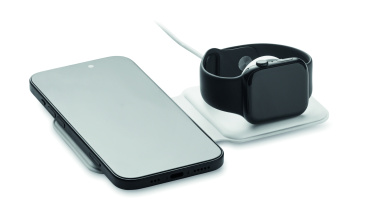 Logo trade promotional gift photo of: 2 in 1 foldable charger 15W