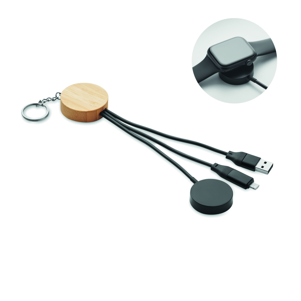 Logotrade promotional merchandise picture of: Key ring with 4 in 1 60W cable