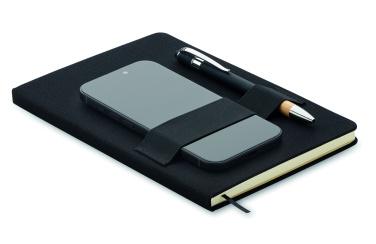 Logo trade promotional giveaways image of: A5 RPET notebook with pen