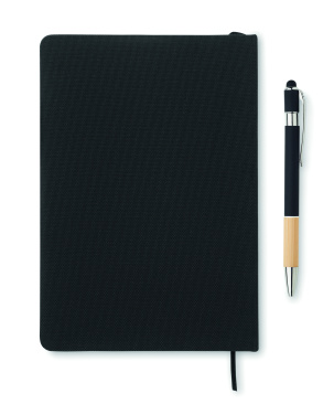 Logo trade promotional merchandise photo of: A5 RPET notebook with pen