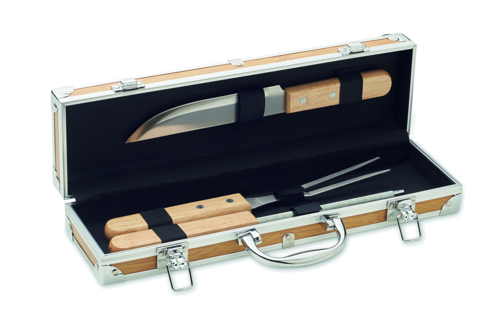 Logo trade promotional giveaway photo of: Stainless steel barbecue tools