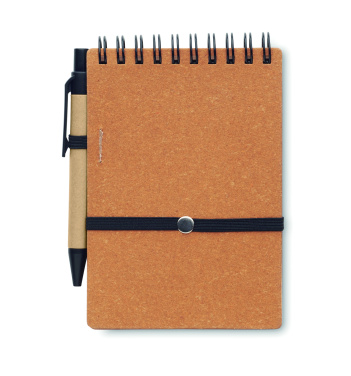 Logo trade promotional merchandise image of: Recycled notebook with ball pen
