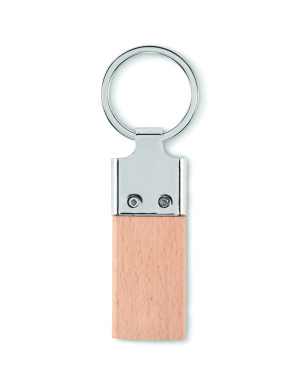 Logo trade promotional products picture of: Key ring with rubber wood