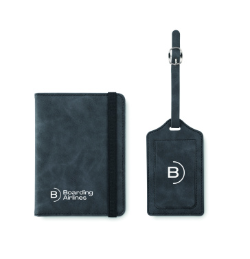 Logo trade promotional item photo of: Passport and luggage tag set
