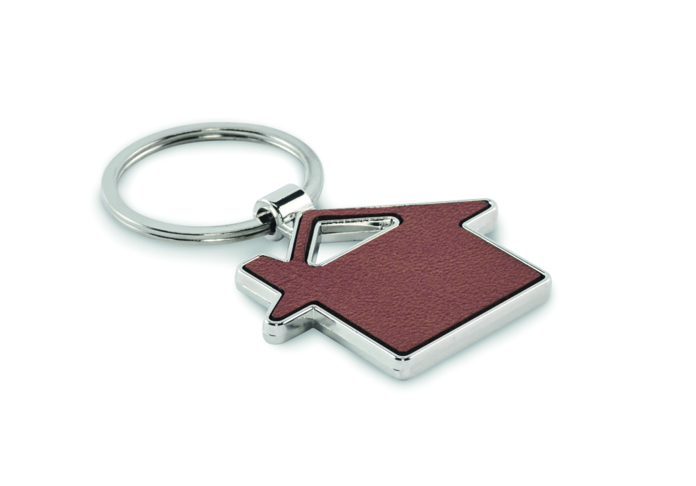 Logo trade promotional merchandise picture of: House shaped key ring