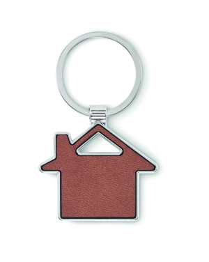 Logo trade business gifts image of: House shaped key ring