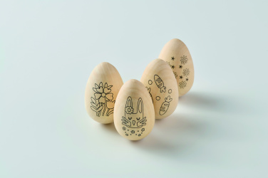 Logo trade promotional giveaways picture of: Wooden eggs painting set