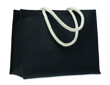 Logo trade promotional merchandise photo of: Jute bag with cotton handle