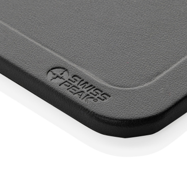 Logo trade promotional products picture of: Swiss Peak 3 in 1 RCS recycled PU wireless charger desk tray