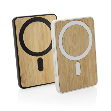 Logotrade promotional merchandise photo of: Zen RCS rplastic 5000 mah 5W magnetic bamboo powerbank