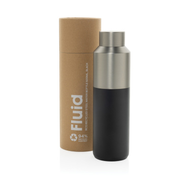 Logo trade promotional products picture of: Fluid RCS certified recycled steel water bottle 600ml