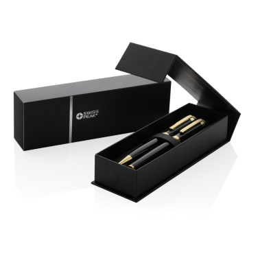Logo trade advertising product photo of: Swiss Peak Luca RCS recycled brass deluxe pen set