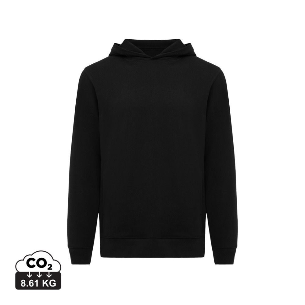 Logo trade corporate gifts picture of: Iqoniq Yengo recycled cotton hoodie with sidepockets