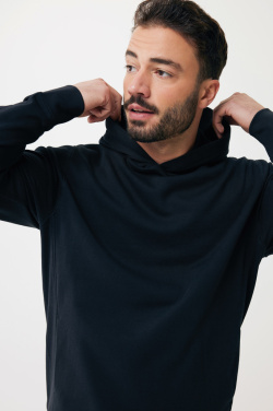 Logo trade corporate gifts image of: Iqoniq Yengo recycled cotton hoodie with sidepockets