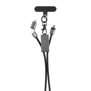 Logo trade promotional items picture of: Terra RCS recycled PET phone cord with dual charge cable