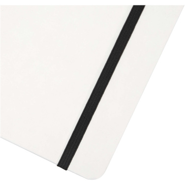 Logo trade business gift photo of: Holm A5 stone paper hard cover notebook with lined pages