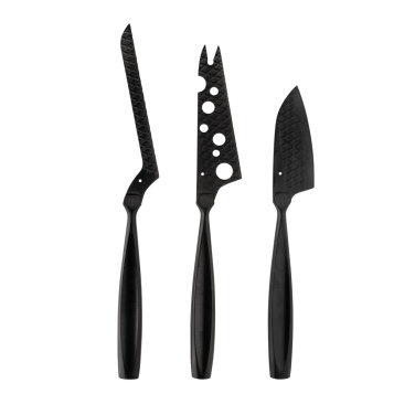 Logotrade promotional giveaway image of: BOSKA Cheese Knife Set Monaco+ Black