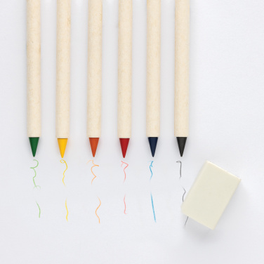 Logo trade promotional giveaways picture of: Micki GRS infinity 6pc coloring pencil set with notepad