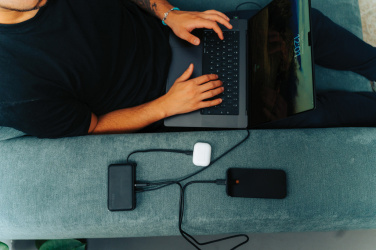 Logotrade promotional merchandise image of: Urban Vitamin Eureka hybrid GANcharger 10000mah powerbank65W