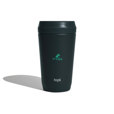 Logotrade promotional giveaway image of: Topl Recycled Steel To Go Tumbler Patented 360 Lid 354ml