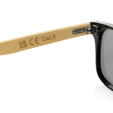Logotrade promotional giveaways photo of: Prism RCS recycled plastic sunglasses with bamboo frame